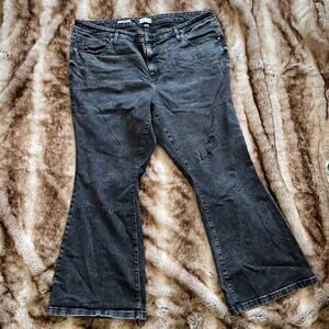 Ava & Viv Black Wash Flare Denim Jeans Size 24